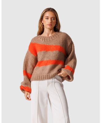 The Wolf Gang - Palermo Knitted Jumper - Jumpers & Cardigans (Orange) Palermo Knitted Jumper