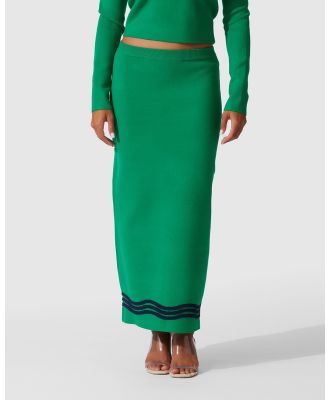 The Wolf Gang - Venaya Wave Knit Skirt - Skirts (Green) Venaya Wave Knit Skirt