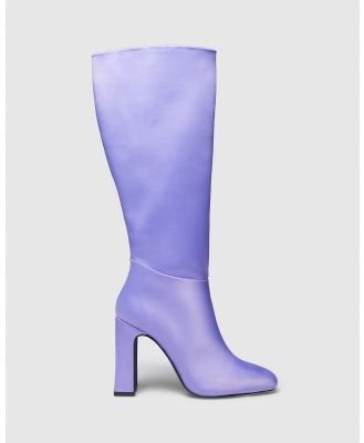 Therapy - Muse Boots - Knee-High Boots (Lilac Satin) Muse Boots