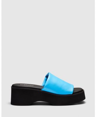 Therapy - Naomi Platform Sandals - Casual Shoes (Azure) Naomi Platform Sandals