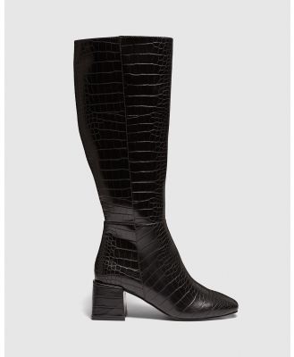 Therapy - Wolf Boots - Knee-High Boots (Black Croc) Wolf Boots