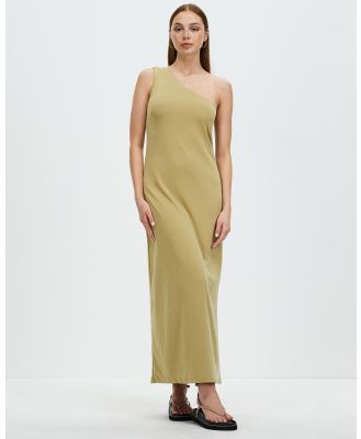 Third Form - Form One Shoulder Maxi Dress - Dresses (Khaki) Form One Shoulder Maxi Dress