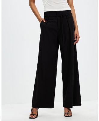 Third Form - Tie Up Tailored Trousers - Pants (Black) Tie Up Tailored Trousers