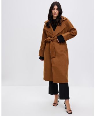 Third Form - Uncover Woolen Trench Coat - Trench Coats (Chestnut) Uncover Woolen Trench Coat