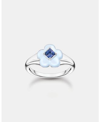 THOMAS SABO - Flower Blue Stone Ring - Jewellery (Blue) Flower Blue Stone Ring