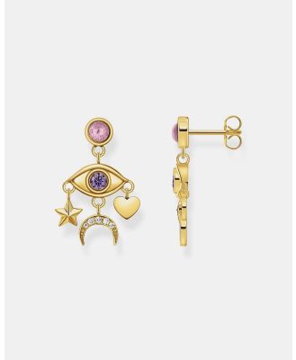 THOMAS SABO - Gold Cosmic Earrings with Stylised Eye - Jewellery (Gold) Gold Cosmic Earrings with Stylised Eye