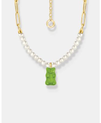 THOMAS SABO - HARIBO Green Bear Pearl Necklace - Jewellery (Green) HARIBO Green Bear Pearl Necklace