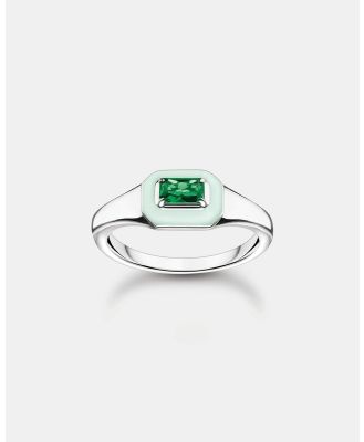 THOMAS SABO - Octagon Green Stone Ring - Jewellery (Green) Octagon Green Stone Ring