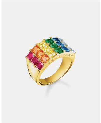 THOMAS SABO - Ring colourful stones pavé gold - Jewellery (Gold) Ring colourful stones pavé gold