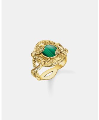 THOMAS SABO - Serpent Green Gold Ring - Jewellery (Gold) Serpent Green Gold Ring