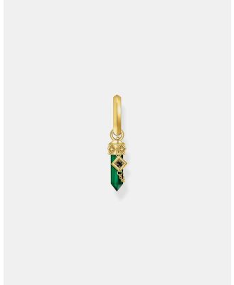 THOMAS SABO - Single Crystal Hoop Earring with Malachite - Jewellery (Silver) Single Crystal Hoop Earring with Malachite