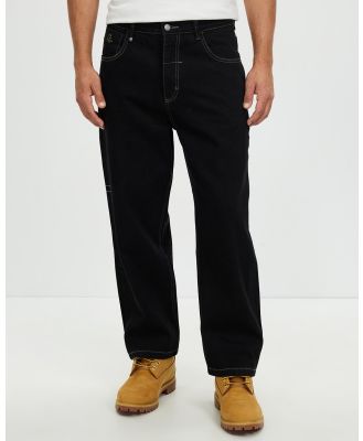 Thrills - Big Slacker Disorder Embroidered Denim Jeans - Jeans (Black Rinse) Big Slacker Disorder Embroidered Denim Jeans