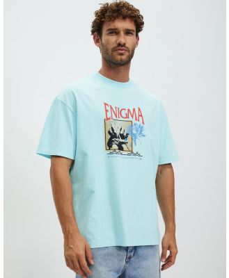 Thrills - Enigma Box Fit Oversize Tee - T-Shirts & Singlets (Icy Morn) Enigma Box Fit Oversize Tee