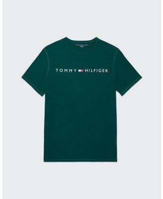 Tommy Hilfiger Adaptive - Adaptive Mens Sensory Logo T Shirt - T-Shirts & Singlets (HUNTER) Adaptive Mens Sensory Logo T-Shirt