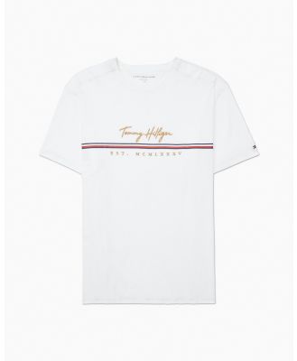 Tommy Hilfiger Adaptive - Adaptive Mens Signature T Shirt - T-Shirts & Singlets (GREY HEATHER) Adaptive Mens Signature T-Shirt