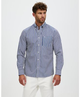 Tommy Hilfiger - Classic Bold Stripe Regular Fit Shirt - Casual shirts (Carbon Navy & Optic White) Classic Bold Stripe Regular Fit Shirt
