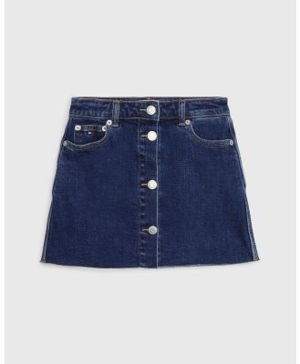 Tommy Hilfiger - Denim Button Through Skirt - Denim skirts (Mid Blue) Denim Button Through Skirt