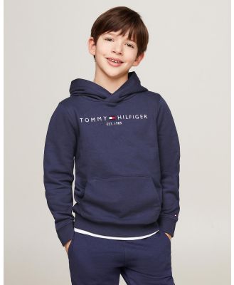 Tommy Hilfiger - Essential Hoodie   Kids - Hoodies (Twilight Navy) Essential Hoodie - Kids