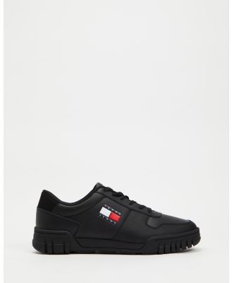 Tommy Hilfiger - Essential Leather Cupsole Trainers - Sneakers (Black) Essential Leather Cupsole Trainers