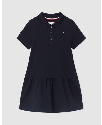 Tommy Hilfiger - Essential Polo SS Dress   Teens - Dresses (Desert Sky) Essential Polo SS Dress - Teens