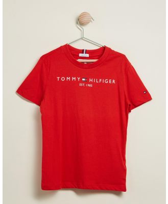 Tommy Hilfiger - Essential Short Sleeve Tee   Teens - T-Shirts & Singlets (Deep Crimson) Essential Short Sleeve Tee - Teens