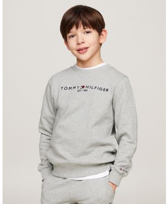 Tommy Hilfiger - Essential Sweatshirt   Teens - Sweats (Light Grey Heather) Essential Sweatshirt - Teens