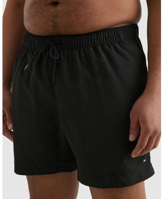 Tommy Hilfiger - Essentials Medium Drawstring Boardshorts Big & Tall - Shorts (Black) Essentials Medium Drawstring Boardshorts Big & Tall