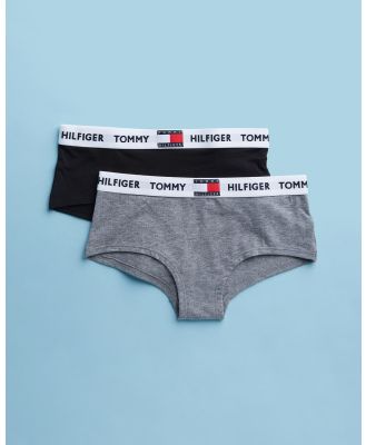 Tommy Hilfiger - Iconic Exclusive   2 Pack Shorty Underwear - Multi-Packs (Medium Grey Heather & Black) Iconic Exclusive - 2-Pack Shorty Underwear