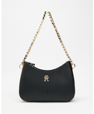 Tommy Hilfiger - Refined Chain Shoulder Bag - Handbags (Black) Refined Chain Shoulder Bag