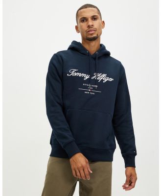 Tommy Hilfiger - Script Logo Hoodie - Hoodies (Desert Sky) Script Logo Hoodie