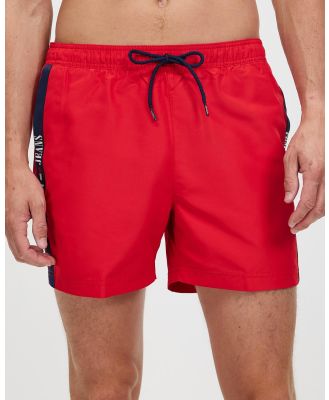 Tommy Hilfiger - Side Tape Shorts - Swimwear (Deep Crimson) Side Tape Shorts