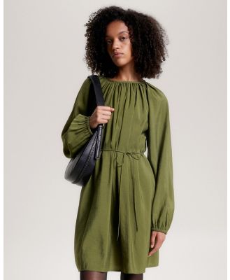 Tommy Hilfiger - Textured Modal Short Dress - Dresses (Putting Green) Textured Modal Short Dress