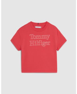 Tommy Hilfiger - Tommy Hilfiger Stitch Tee SS   Teens - T-Shirts & Singlets (Laser Pink) Tommy Hilfiger Stitch Tee SS - Teens