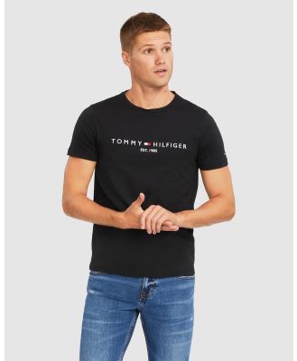 Tommy Hilfiger - Tommy Logo Tee - T-Shirts & Singlets (Jet Black) Tommy Logo Tee