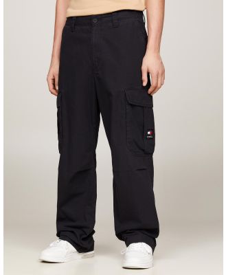 Tommy Jeans - Aiden Cargo Pants - Pants (Black) Aiden Cargo Pants