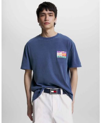 Tommy Jeans - Classic Signature Pop Flag Tee - T-Shirts & Singlets (Twilight Navy) Classic Signature Pop Flag Tee