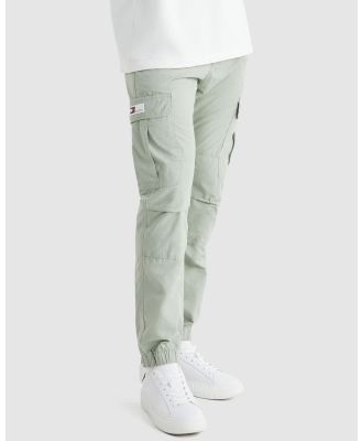 Tommy Jeans - Ethan Cargo Pants - Pants (Faded Willow) Ethan Cargo Pants