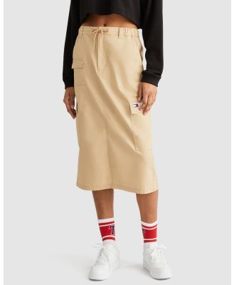 Tommy Jeans - Structured Workwear Midi Skirt - Skirts (Tawny Sand) Structured Workwear Midi Skirt