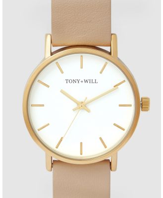 TONY+WILL - Small Classic - Watches (GOLD / WHITE / STONE) Small Classic