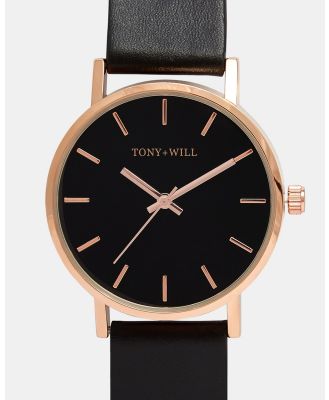 TONY+WILL - Small Classic - Watches (ROSE GOLD / BLACK / BLACK) Small Classic