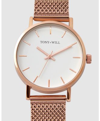 TONY+WILL - Small Classic - Watches (ROSE GOLD / WHITE / ROSE GOLD) Small Classic