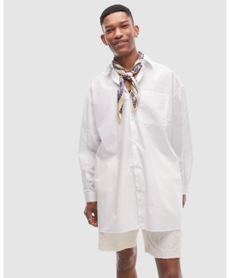 Topman - Formal Long Sleeve Extreme Oversized Shirt - Shirts & Polos (White) Formal Long Sleeve Extreme Oversized Shirt