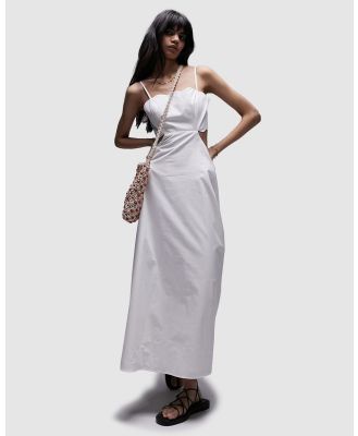 TOPSHOP - Scallop Edge Midi Dress - Dresses (Ivory) Scallop Edge Midi Dress