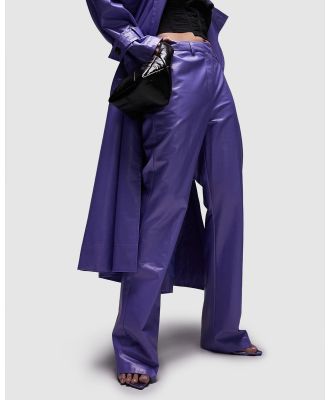 TOPSHOP - Tailored Straight Trousers - Pants (Lilac) Tailored Straight Trousers