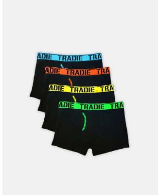TRADIE - Tradie 4 Pack Man Front Trunks - Underwear & Socks (MJ1621SK - RPL 1 YELLOW (1), RPL13 BLUE (1), RPL14 ORANGE (1) RPL15 GREEN (1)) Tradie 4 Pack Man Front Trunks