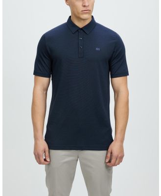 TravisMathew - The Zinna Golf Polo Shirt - Shirts & Polos (Vintage Indigo & Black) The Zinna Golf Polo Shirt