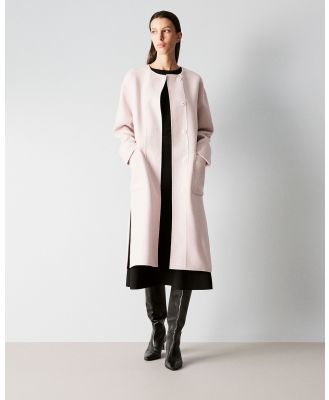 Trenery - Double Faced Wool Pocketed Classic Coat - Coats & Jackets (Purple) Double Faced Wool Pocketed Classic Coat