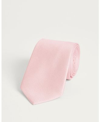 Trenery - Essential Silk Tie in Light Pink - Ties (Pink) Essential Silk Tie in Light Pink