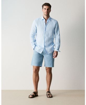 Trenery - Garment Dyed Twill Short - Shorts (Blue) Garment Dyed Twill Short