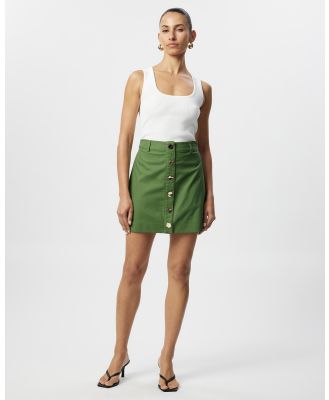 Tussah - Bella Mini Skirt - Skirts (Khaki) Bella Mini Skirt